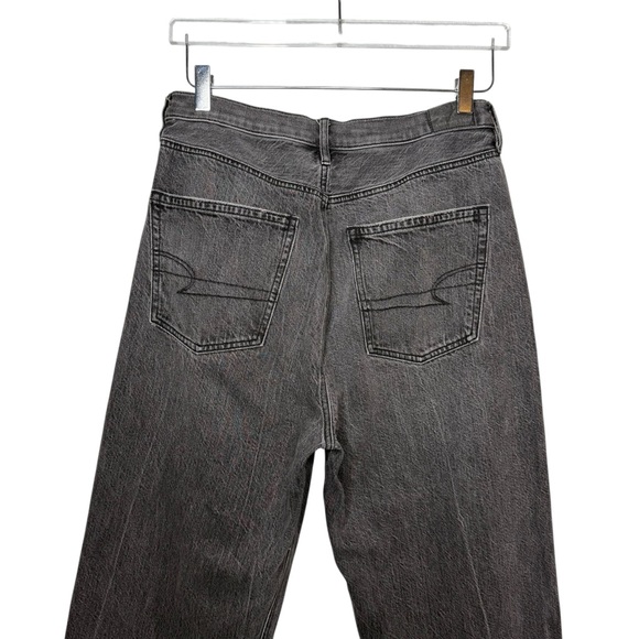 American Eagle Gray Wash Women’s Baggy High Rise Jeans Sz 8 Short - Picture 10 of 11